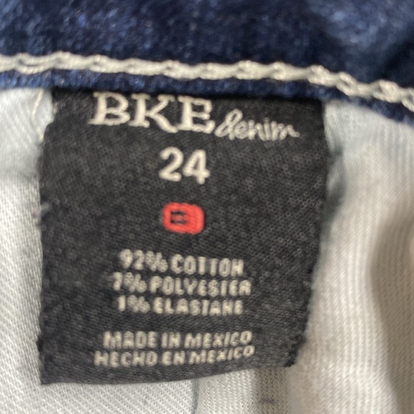 Women’s BKE Stella brand Jeans denim undone hem stretch skinny size 24 - Picture 4 of 7